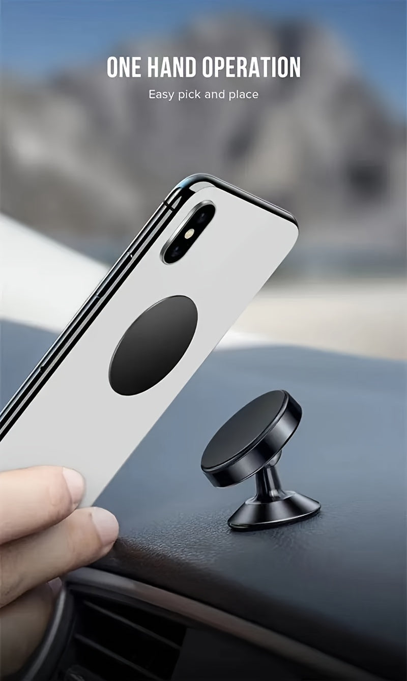 Super Strong Magnetic 360 Degree Rotating Mobile Phone Holder - Universal Metal Car Holder for Air Outlet
