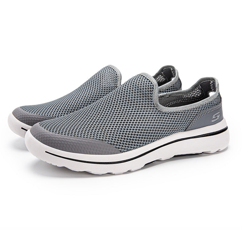 Comfortable Men's Walking Shoes Mesh Slip-on Breathable Casual Shoes