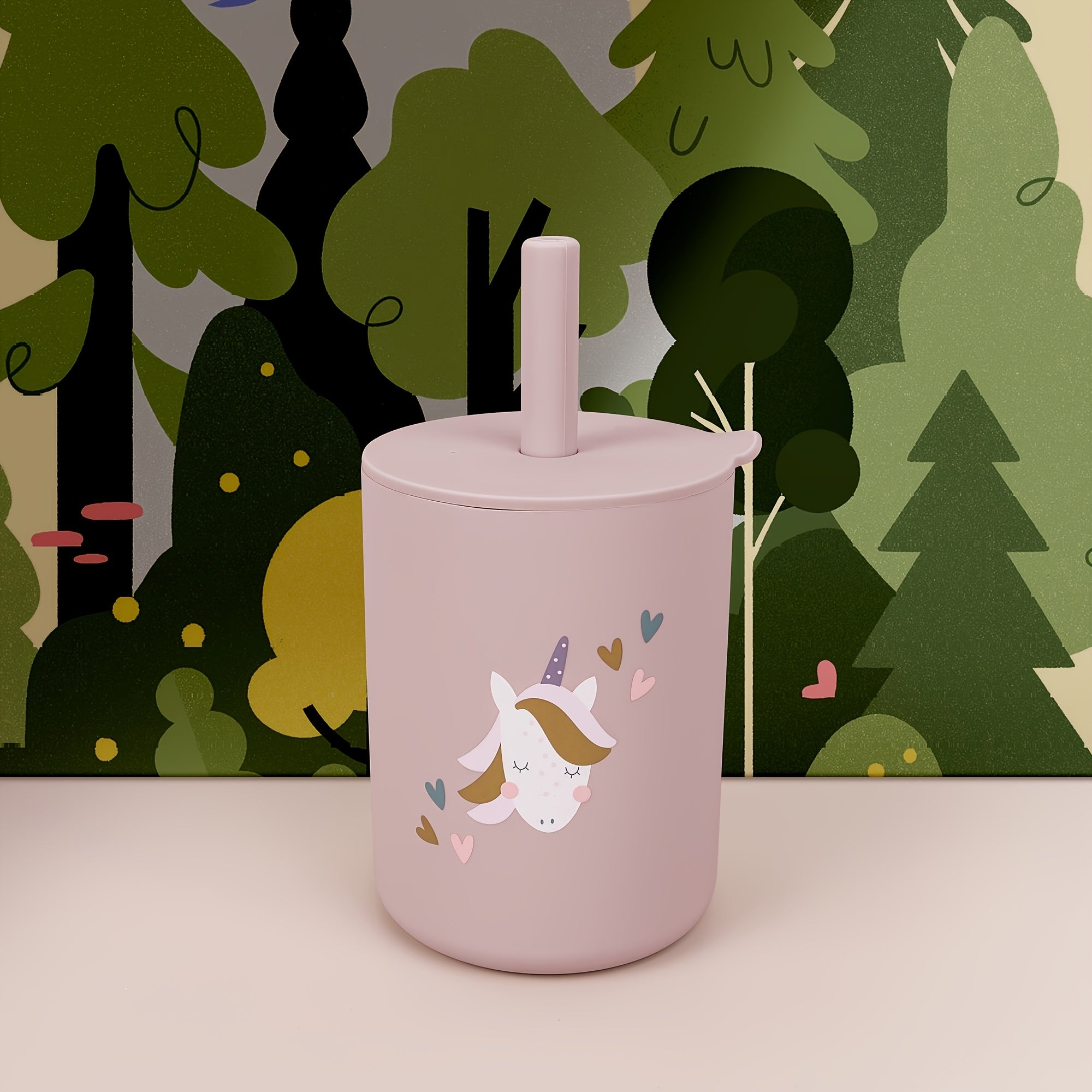 TYRY.HU 6oz Mini Water Cup for Kids - Portable, Unbreakable Silicone Training Cup with Straw & Lid, Food Grade, Ideal for Toddlers & Beginners, Perfect for Thanksgiving & Christmas Gifts, Water Cup For Kids