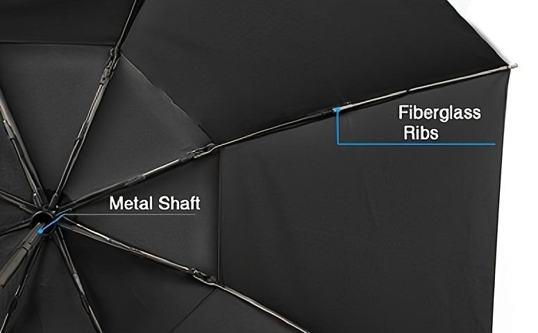 Windproof Automatic Oversized Umbrella – 10-Rib Folding Business Umbrella with Sun Protection, Auto Open/Close, Professional Unisex Design for Daily Use