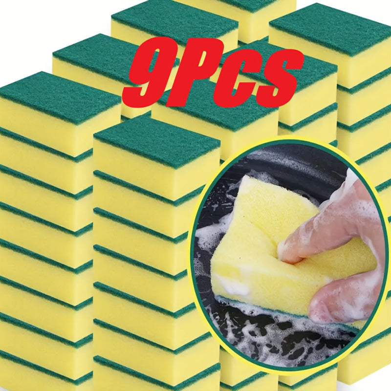 9/19/29/39/49pcs Kitchen Sponges, Multifunctional, Super Absorbent, Rust and Oil Remover, Double Grip Design, Suitable for Utensils, Cookware, and Furniture Cleaning