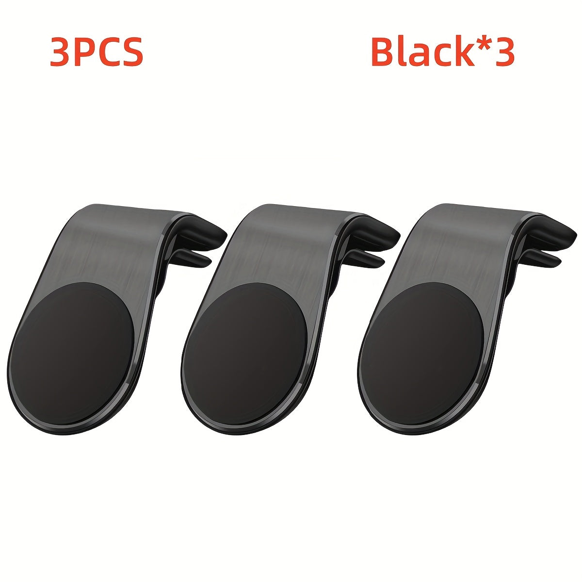 Universal Magnetic Phone Holder – L-Shaped Metal Car Air Vent Mount, Strong Magnetic Car Phone Holder for All Smartphones