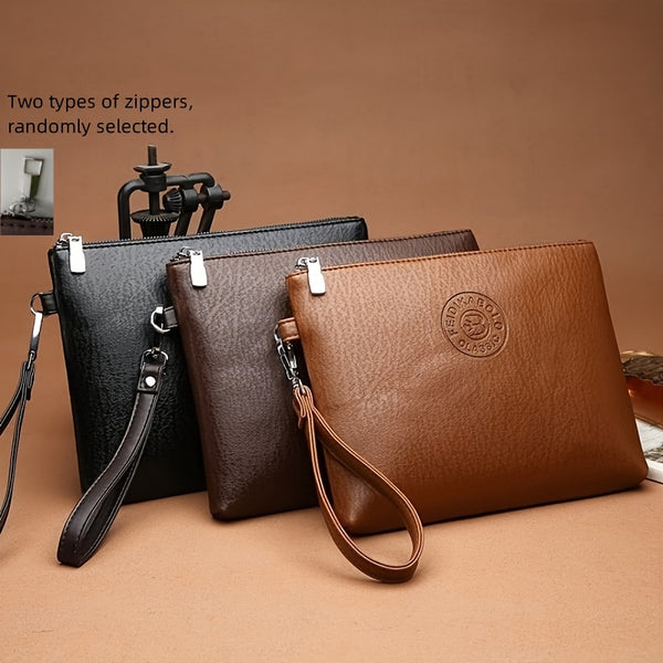 Stylish Envelope Wrist Bag for Men - Soft, Spacious, and Practical Handbag for Daily Commute, Work, and Travel - Ideal Accessory for Modern Men on-the-go