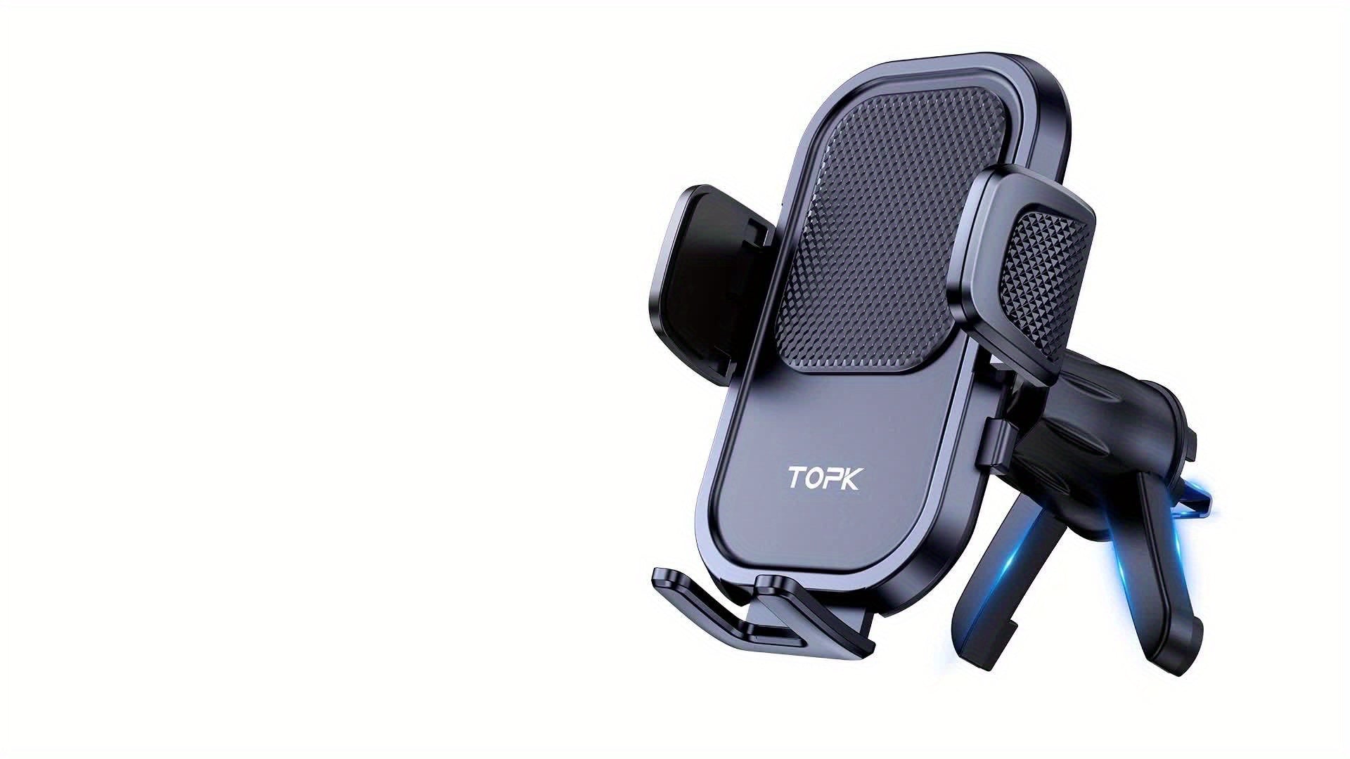 D40-S Heavy-Duty Car Phone Holder Mount with Metal Hook - Compatible with All Cars, Air Vent Installation, Adjustable Grip, Non-Slip Surface