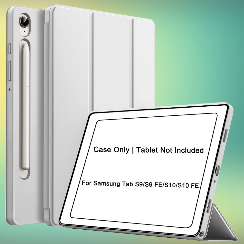 Case for Samsung Galaxy Tab A9 Plus 11-Inch 2023 (SM-X210 SM-X215), for Tab A9/A8/A7 Lite/S7/S8/S9/S10 FE, Soft Smooth Back Protective Cover, Lightweight, Scratch-Resistant, Anti-Slip, Foldable Stand, Auto Sleep/Wake Function