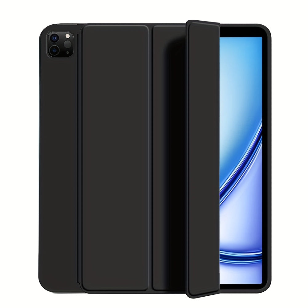 For iPad 11th Gen/10th/9th/8th/7th/6th/5th/ Air 1/2/3/Pro 9.7/10.5 Slim Tri-Fold Stand Case with Pencil Holder - Auto Sleep/Wake, Adjustable Stand, Lightweight Soft TPU Cover, Modern Travel Case For A16, Auto Sleep/wake Featu