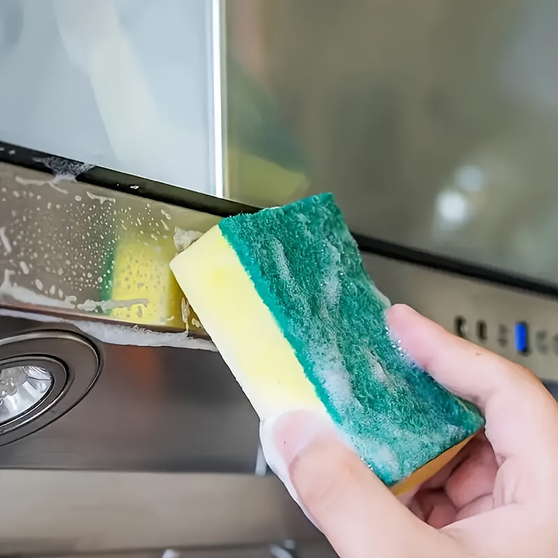 [Durable Dish Sponge] Durable Double-Sided Cleaning Dish Sponge - High-Quality Kitchen Scrubber with Textured Surface for Efficient Dishwashing, Includes Storage Case & Dish Soap