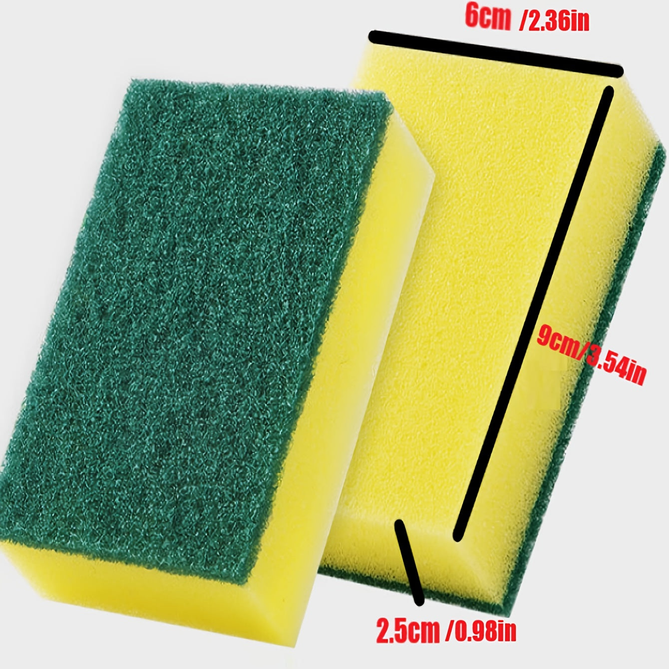 9/19/29/39/49pcs Kitchen Sponges, Multifunctional, Super Absorbent, Rust and Oil Remover, Double Grip Design, Suitable for Utensils, Cookware, and Furniture Cleaning