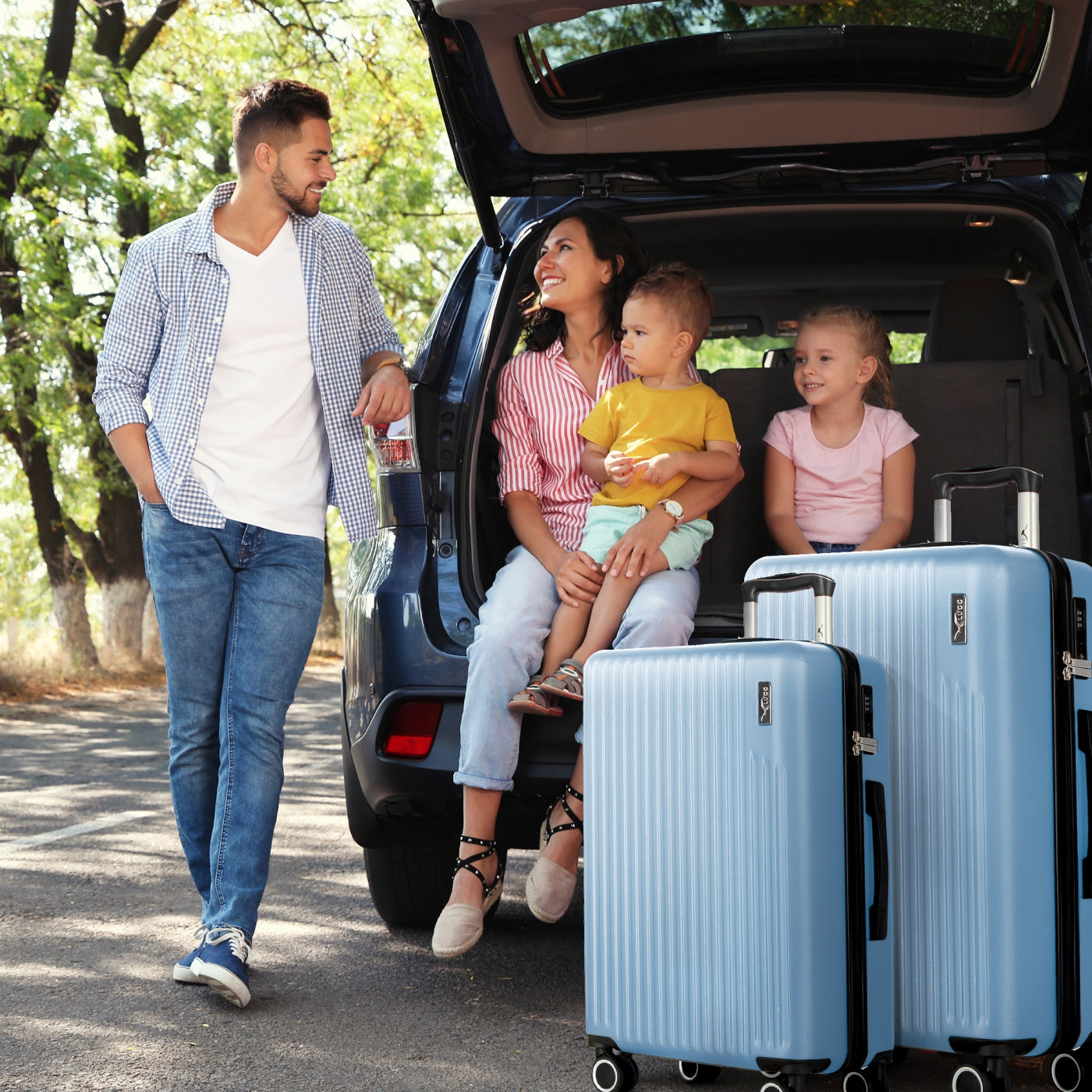 LUGG 65 x 25 x 44cm Vacay Suitcase ABS Luggage with TSA Indent Lock, Aluminium Trolley Handle, 360° Spinner Wheels, Water-Resistant & Durable Material - Airline Compatible (24inch)