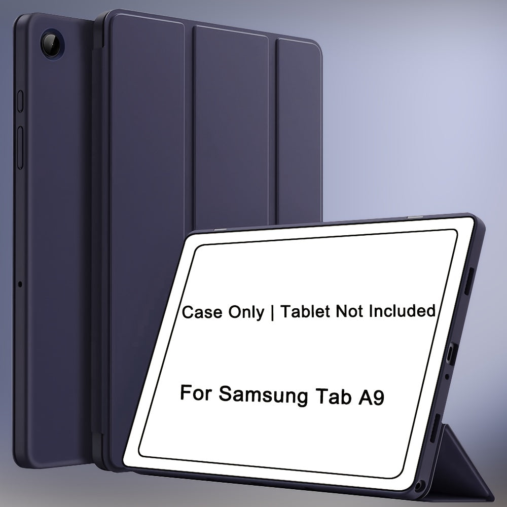 Case for Samsung Galaxy Tab A9 Plus 11-Inch 2023 (SM-X210 SM-X215), for Tab A9/A8/A7 Lite/S7/S8/S9/S10 FE, Soft Smooth Back Protective Cover, Lightweight, Scratch-Resistant, Anti-Slip, Foldable Stand, Auto Sleep/Wake Function