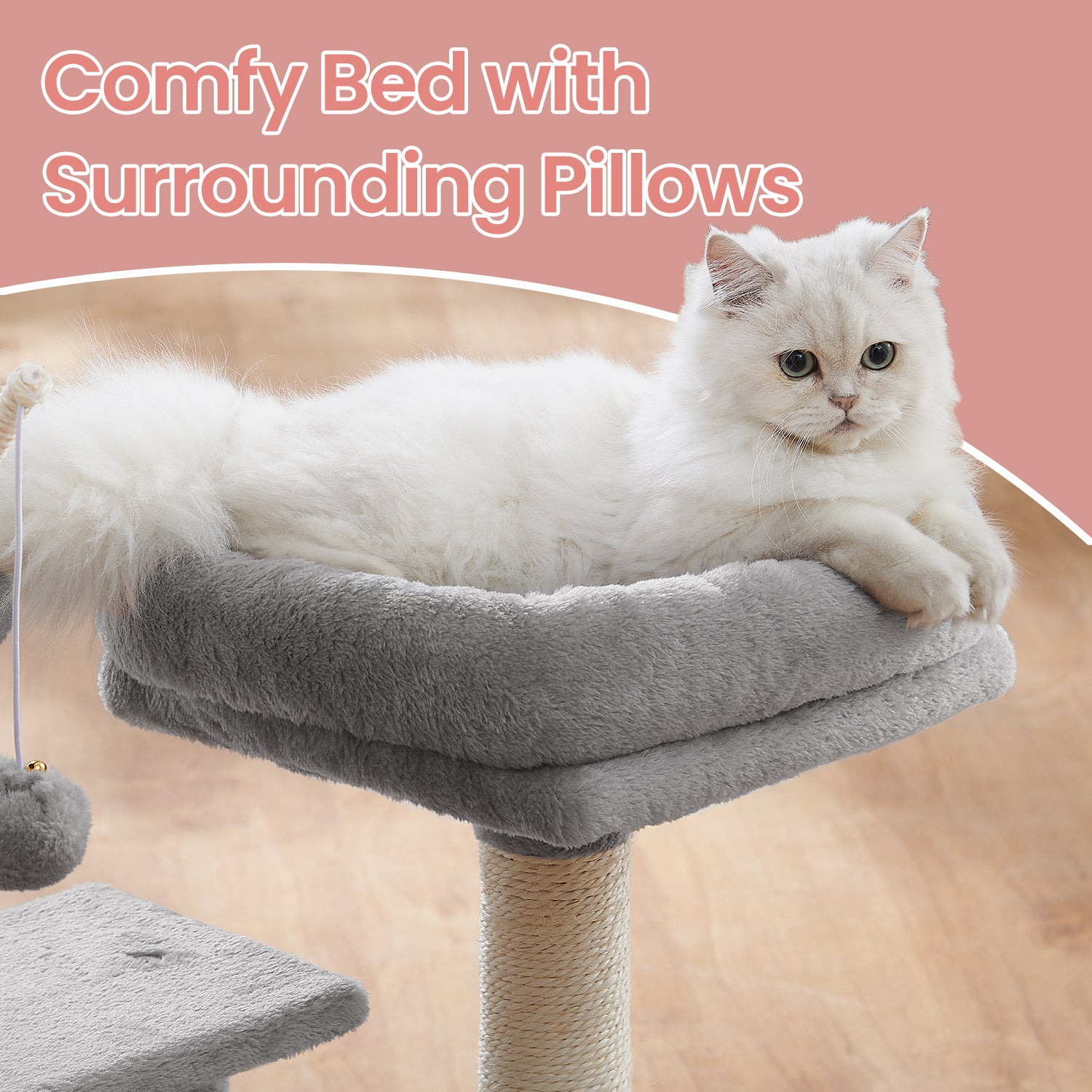 Cat Tree, Small Cat Tree, Scratching Post, with Cave and Platform