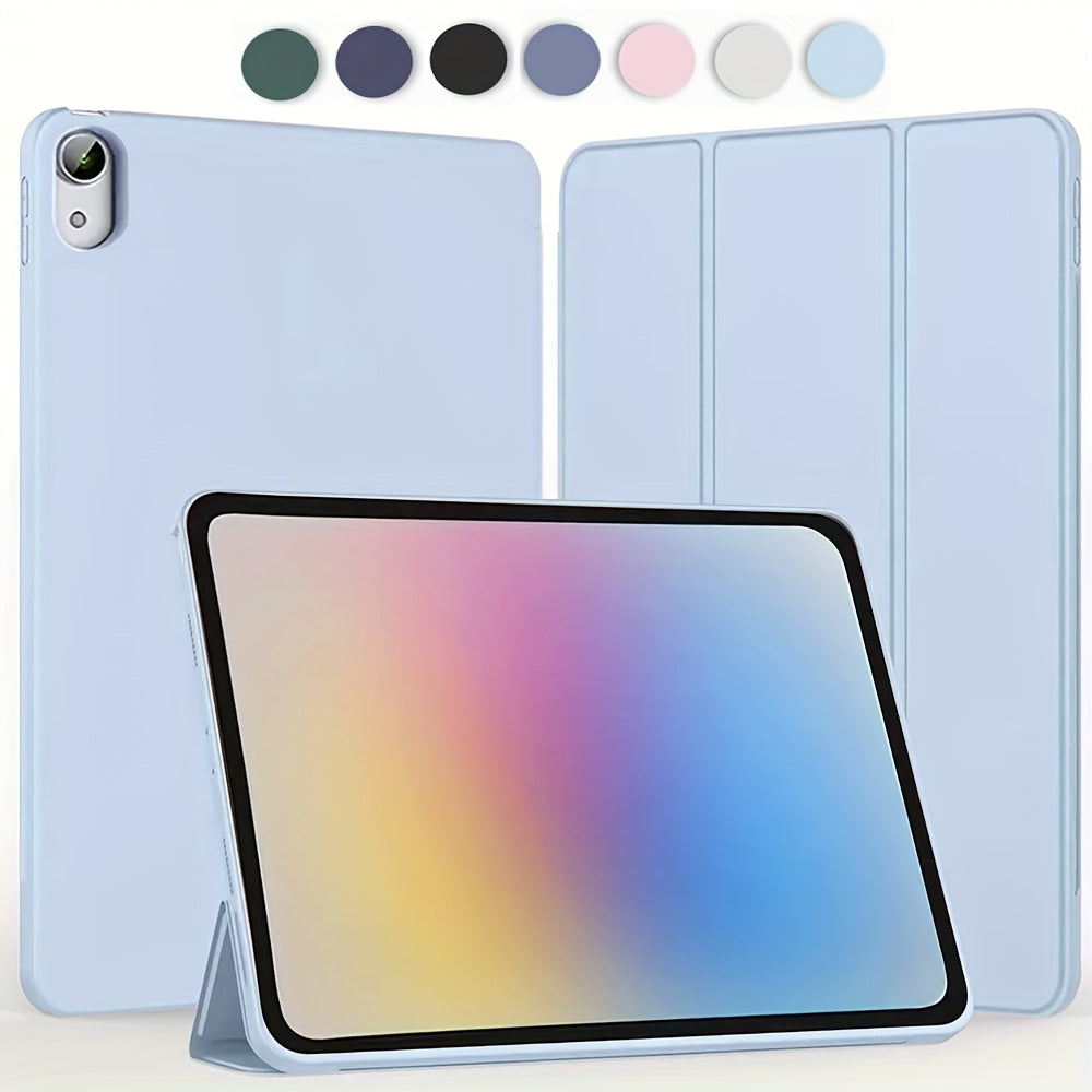Case for iPad (A16) 11th generation 27.94cm 2025 new compatible iPad 10th generation shell 2022 10.9-inch three fold stand intelligent protective cover soft TPU back shell automatic wake-up/sleep, Tablet Stand Case, Smart Wak