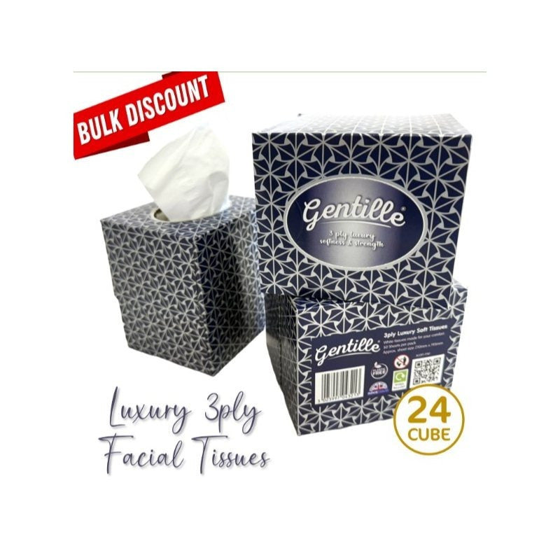 (Regular) Gentille Facial Tissues Box 24 Pk Luxury Soft