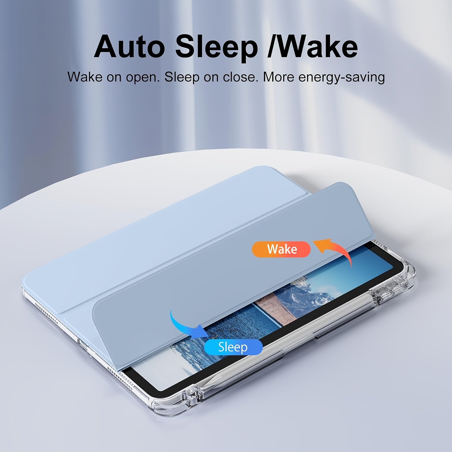 for iPad (A16) 27.94cm 2025 Smart Case with Pencil Holder - Auto Sleep/Wake, Lightweight Acrylic Hybrid Shell, Non-Slip, Scratch , with Inner Pocket and Stylish Design for Latest for iPad Models, Durable for iPad