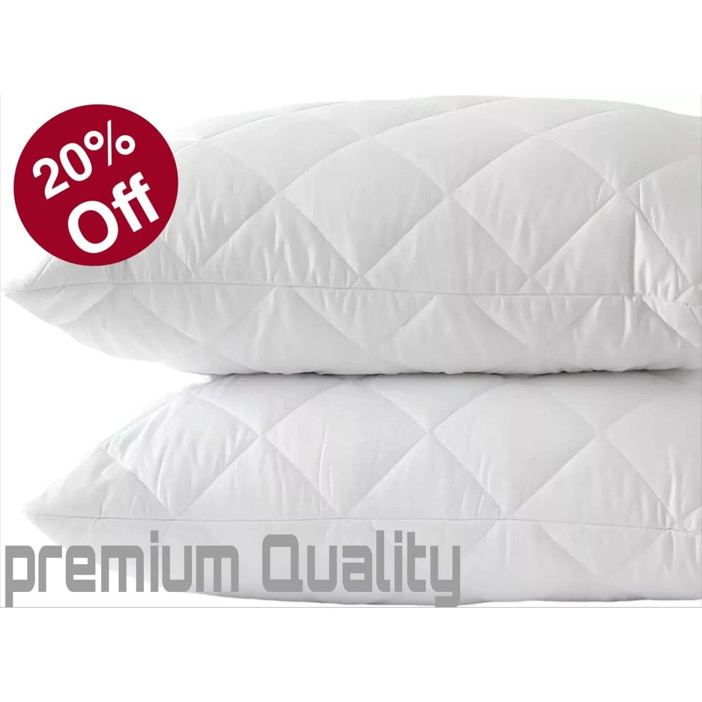 Quilted filled pillow &Extra soft Extra Fill