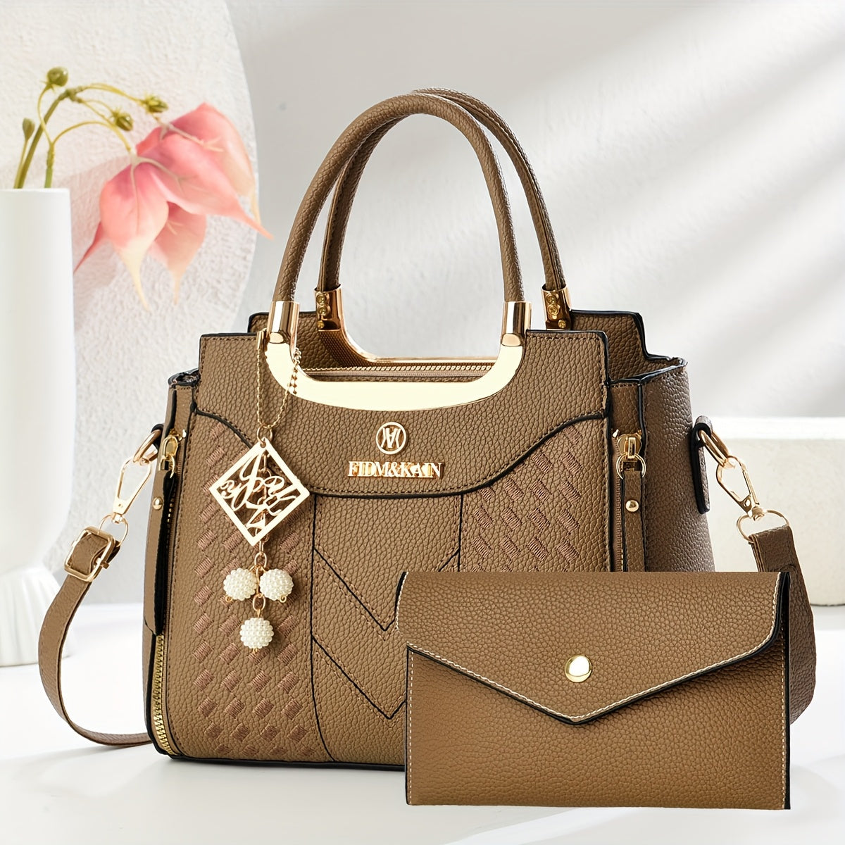 CHROSGEKEIDI Women's Large Capacity Quilted  Handbag - Adjustable Crossbody/Shoulder Bag with Zipper Closure, Elegant Purse for, Travel, Parties, Casual & Formal Events, Durable & Brand Authentic Carry