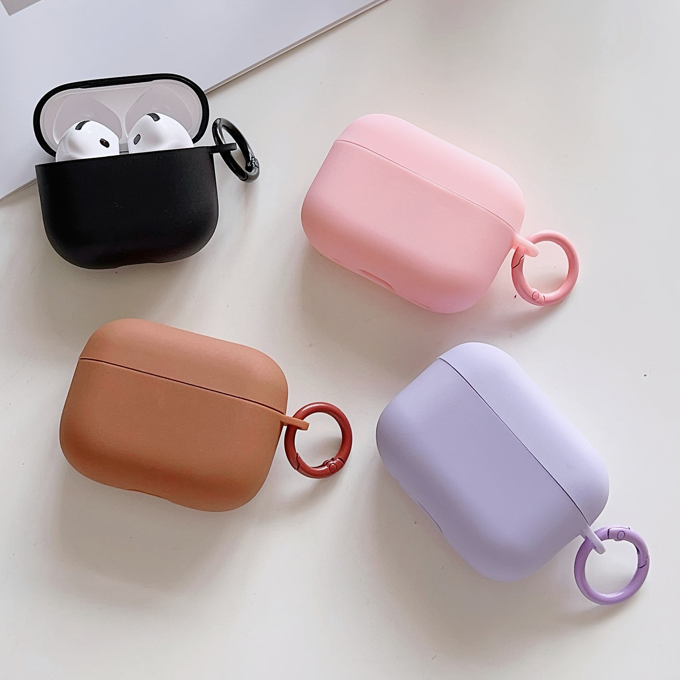 Solid Color Soft Protective Case – Compatible with AirPods 2/Pro 2/Pro 3/4th Gen
