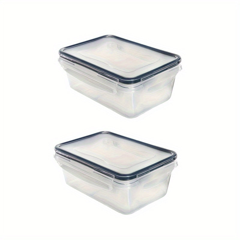 2/3pcs Rectangle Food Storage Container Set, Leakproof, Microwave Dishwasher Freezer Safe, Reusable, PP, Air-tight, Hand Wash, Latch Closure, Multipurpose, Non-Electric, with Lids, for Fruits, Vegetables, Meat,Outdoor Equipme