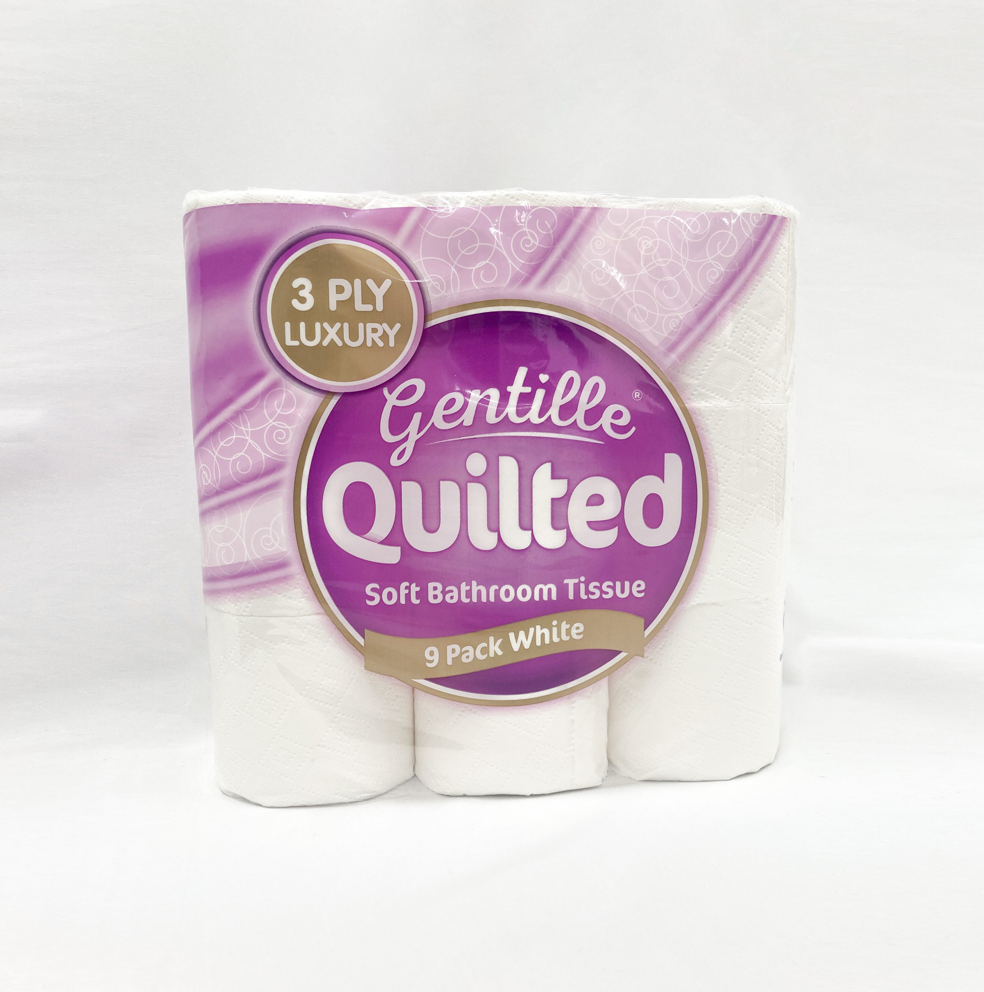 Gentille Quilted Bathroom Tissue Luxury 3-Ply Toilet Paper Soft & Strong 90 Rolls