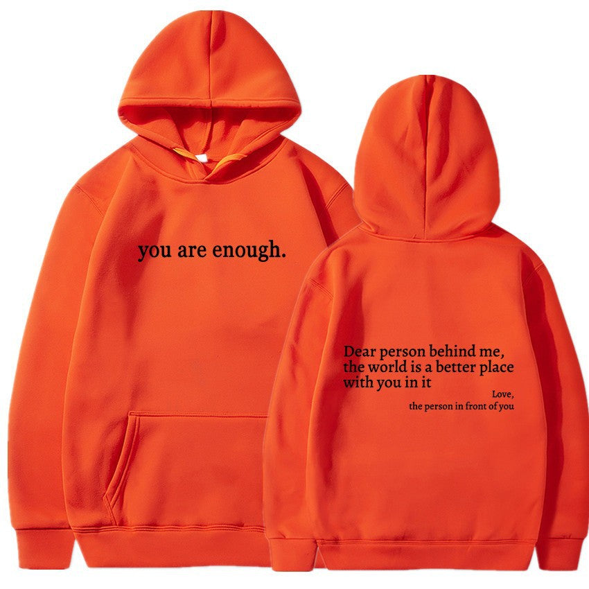 Women's Brushed Hoody Plain Letters