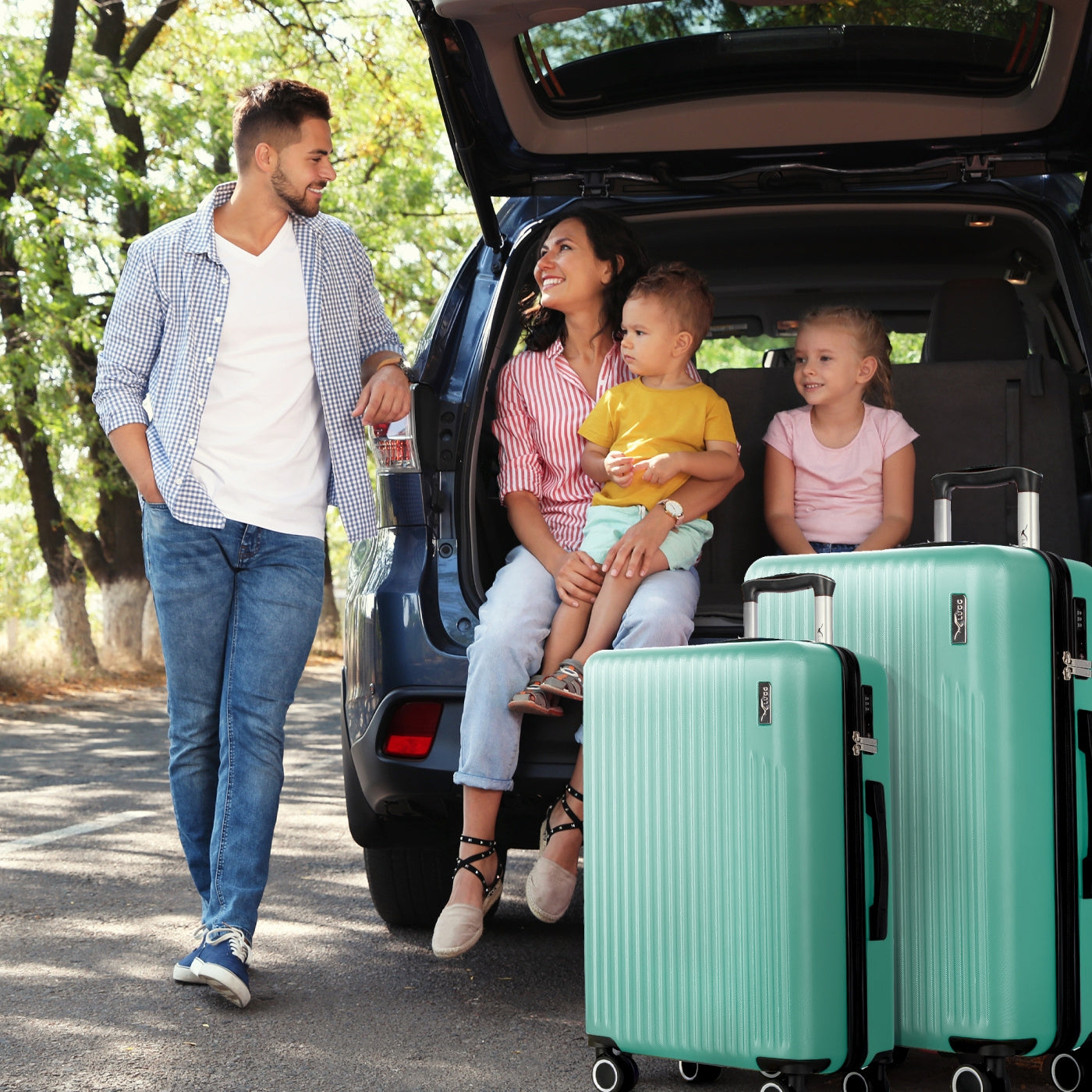 LUGG 65 x 25 x 44cm Vacay Suitcase ABS Luggage with TSA Indent Lock, Aluminium Trolley Handle, 360° Spinner Wheels, Water-Resistant & Durable Material - Airline Compatible (24inch)