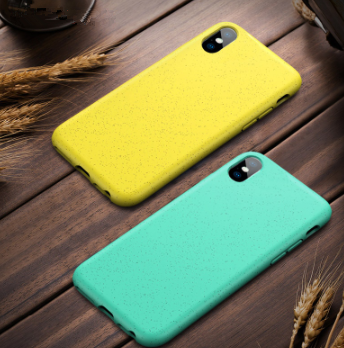 Wheat Straw Recycled Plastic Phone Case for Iphone X, Xs, Max /7/8/7,8Plus , Bio Degradable Phone Case for iPhone