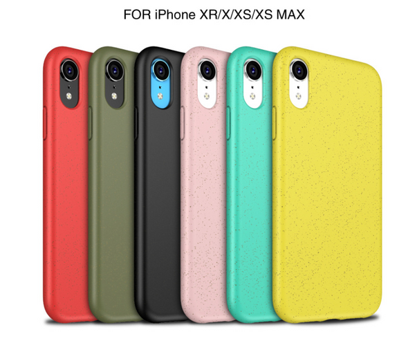 Wheat Straw Recycled Plastic Phone Case for Iphone X, Xs, Max /7/8/7,8Plus , Bio Degradable Phone Case for iPhone