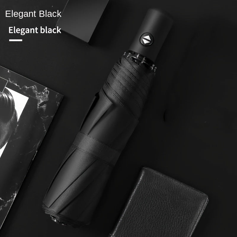 Automatic Golf Umbrella – 8-Rib Windproof UV-Protection Design with 38in/98cm Canopy, Compact Folding, Ergonomic Handle, Heavy-Duty Travel Umbrella for Men & Women, Outdoor Sports & Adventures