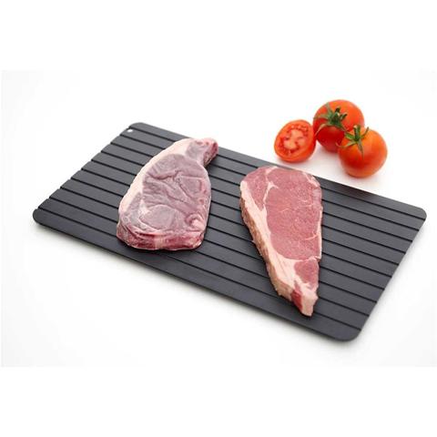 Quick Defrost Thaw Tray: Defrosting Tray for Meat and Frozen Food. Quickly Defrost in Microwave Without Electricity. Frozen Food Kitchen Accessories.