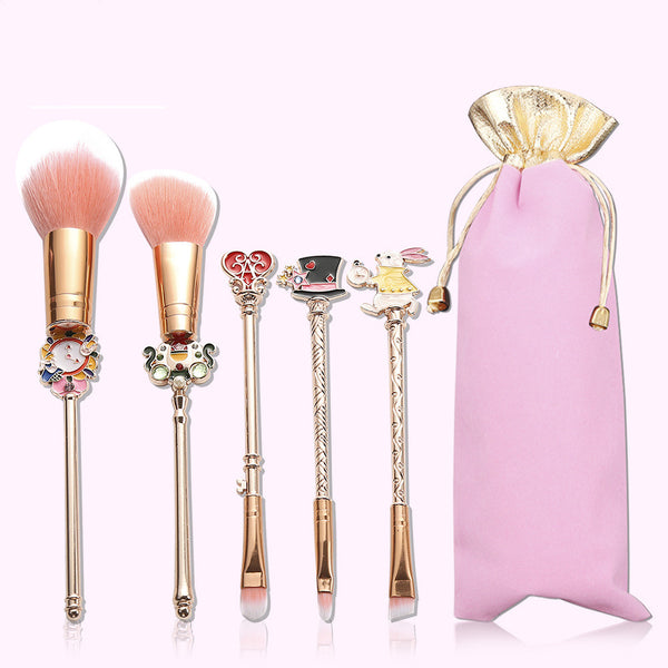 Anime Alice in Wonderland Makeup Brushes - Foundation Blending Powder Eyeshadow Contour Concealer Blush Cosmetic Makeup Tool Brush (Alice Makeup Brushes 3)