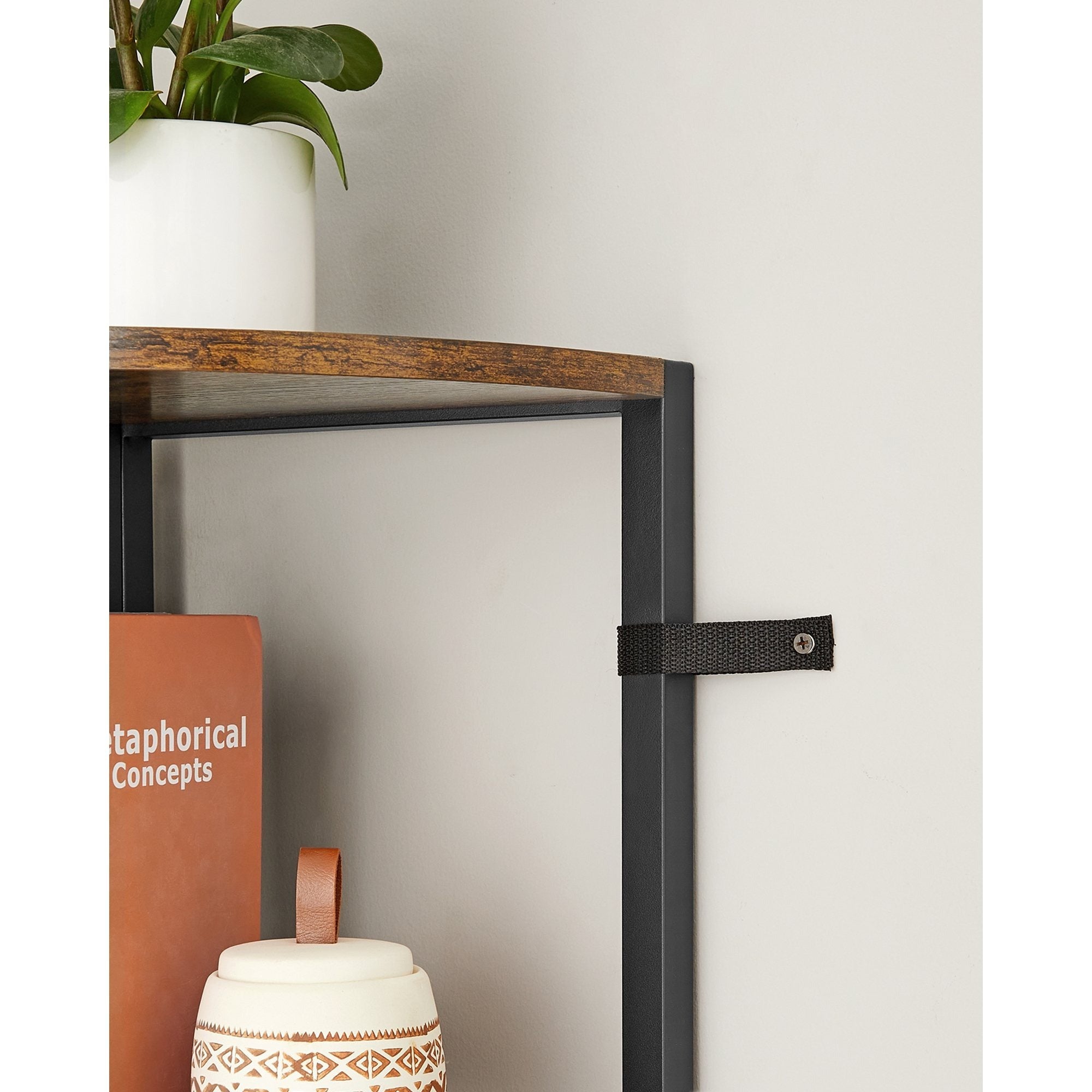 5-Tier Corner Shelf, Storage Shelving, Versatile for Plants Books, for Bedroom Living Room Kitchen Office, Easy Assembly, Industrial