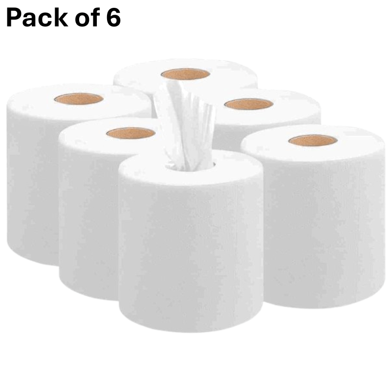 White Centrefeed Kitchen Rolls 6/12/18/24-pack White Paper Towels 2 Ply Embossed Paper Towels, Strong & Absorbent Home & Kitchen Rolls, White, Multi-Fold Double Layer Tissue Roll, Household Cleaning Suppliers, White Centrefee