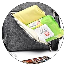 Baby Changing Backpack - Waterproof Diaper Bag with USB Port & Stroller Straps, 15.6" Laptop Compartment for Parents