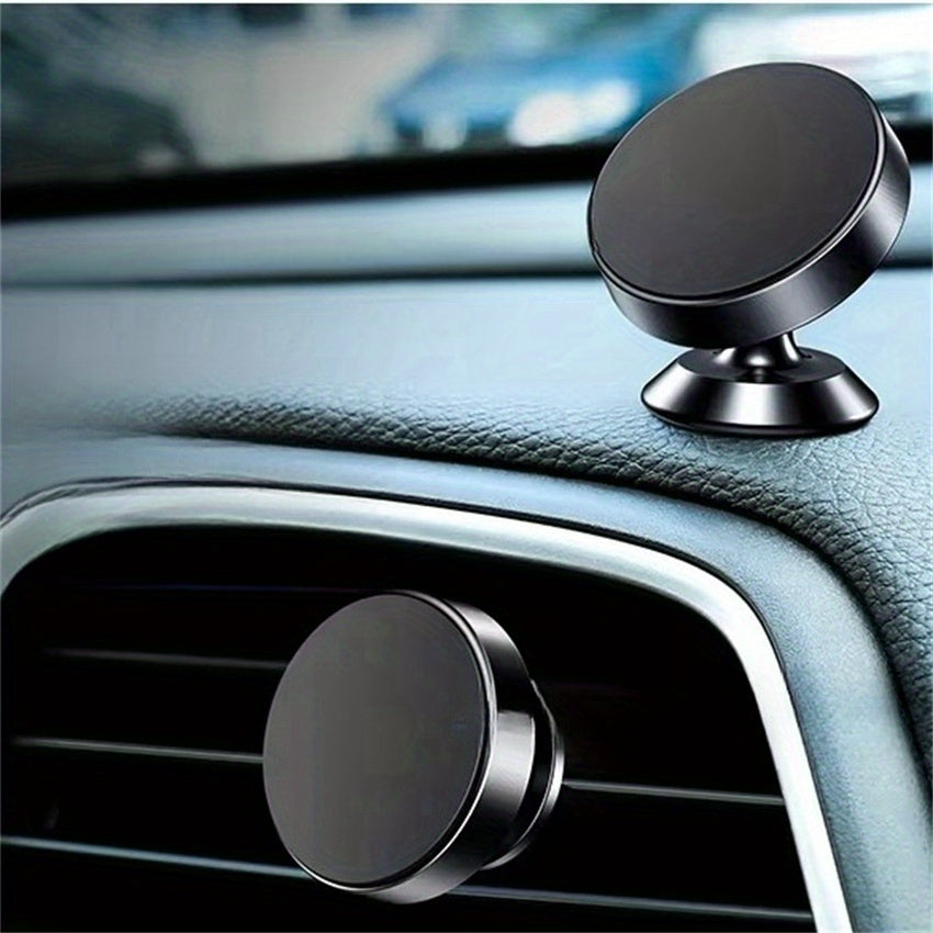 Super Strong Magnetic 360 Degree Rotating Mobile Phone Holder - Universal Metal Car Holder for Air Outlet