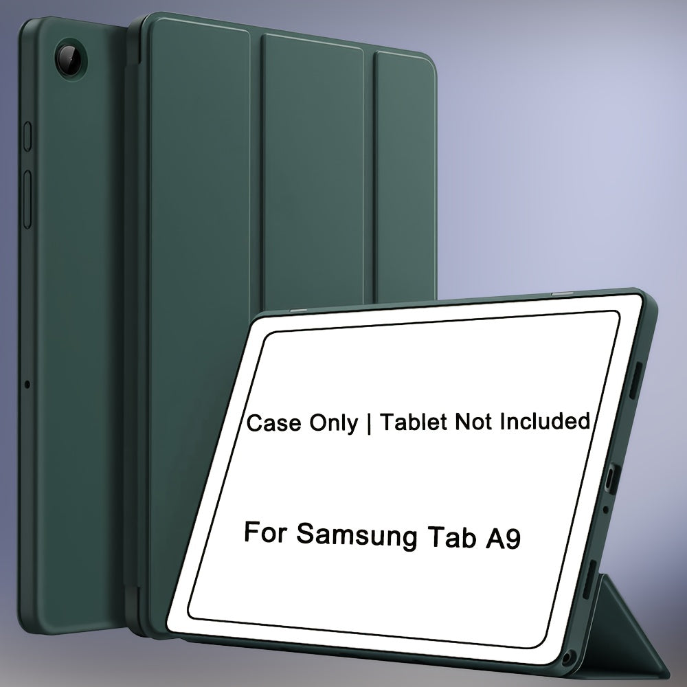 Case for Samsung Galaxy Tab A9 Plus 11-Inch 2023 (SM-X210 SM-X215), for Tab A9/A8/A7 Lite/S7/S8/S9/S10 FE, Soft Smooth Back Protective Cover, Lightweight, Scratch-Resistant, Anti-Slip, Foldable Stand, Auto Sleep/Wake Function