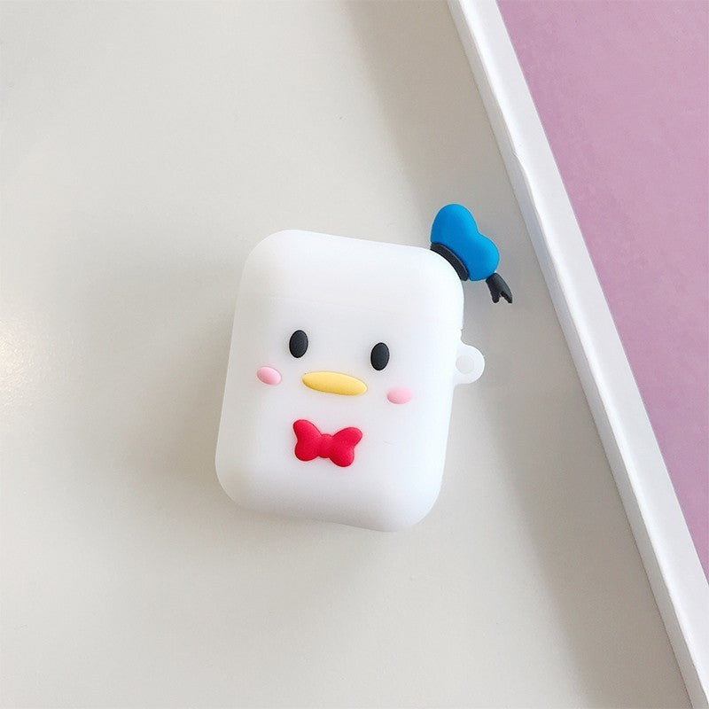 Silicone 3D Cute Animal Penguin Chicken Duck Reindeer Piggy Fun Cartoon Character Airpods Case Compatible with Airpods 1 & 2