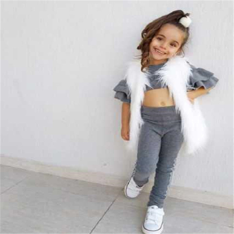 Autumn Kids Baby Girls t shirt Pants Outfits girl Clothes 2P