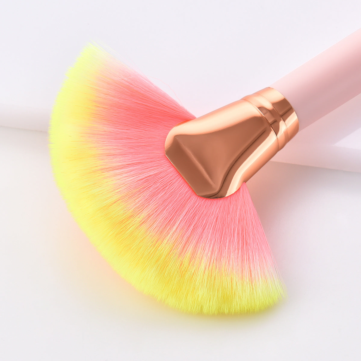 Customized Cosmetics Brushes: Private Label Yellow Hair and Pink Handle 12pcs Makeup Brush Set