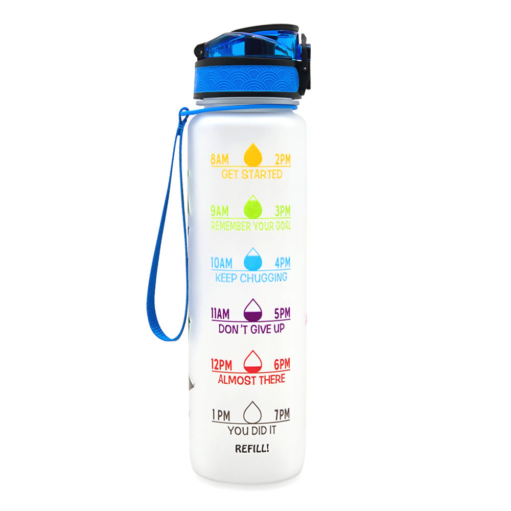 A Bright 1000ml Kettle Suitable for Multiple Drinks, Occasions, and Sports Activities Such as Cycling and Nature Trips. Includes a Sling for Sports like Basketball.