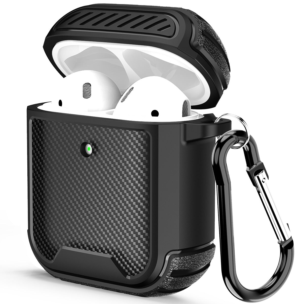 AirPods Case Cover, Cool Armor Rugged AirPod Protective Case: Shockproof Skin AirPod 2 Case Cover for Men Women Compatible with AirPods 1&2 Charging Case with Keychain