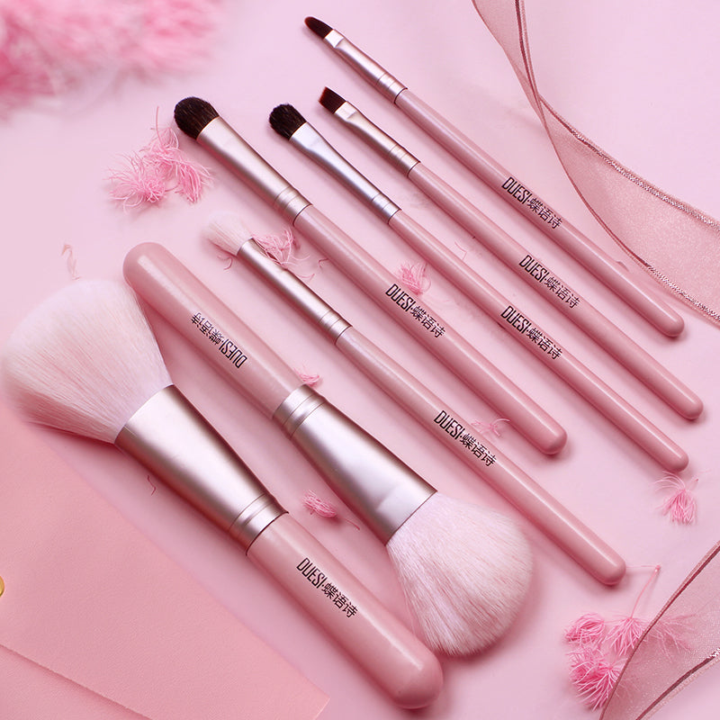 TT DUESI 7pcs Makeup Brush Set: Eyeshadow, Blush, Face Powder, Highlight, Repair Brush, Foundation, Lip Brush. Beauty Tools Full Set