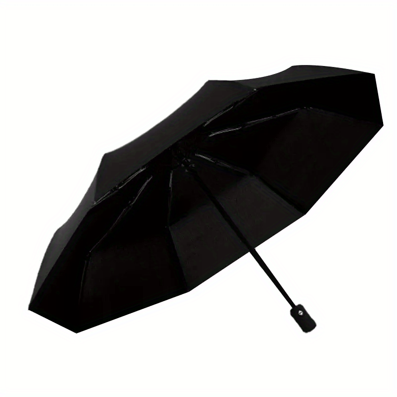MEI QI LIN Automatic Windproof Folding Umbrella – 8-Rib Business Design, One-Hand Open, Durable Polyester & Iron Ribs, Stylish Travel & Office Umbrella with Sturdy Handle
