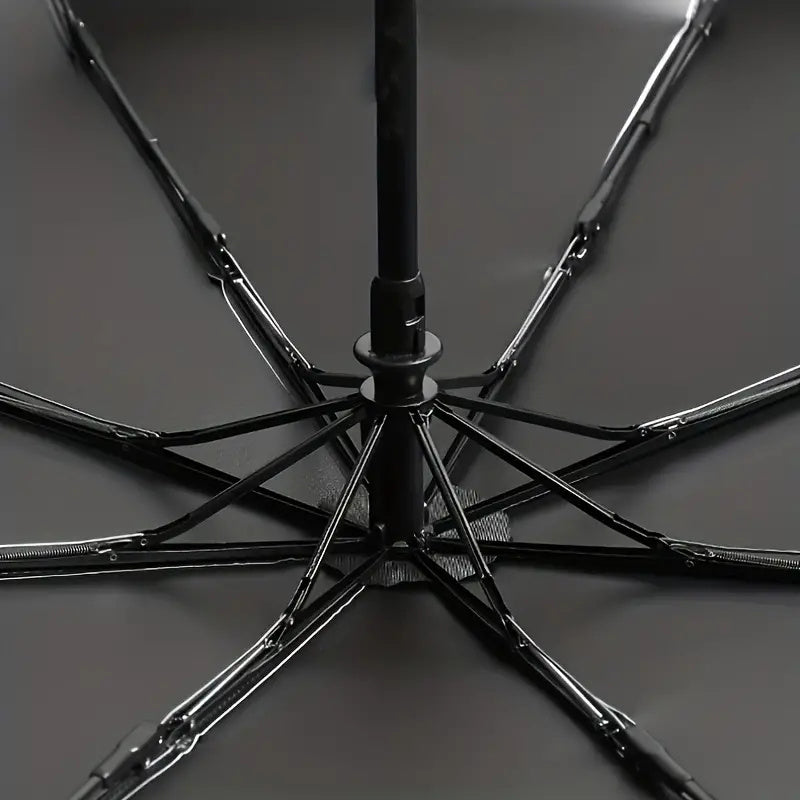 Windproof Automatic Oversized Umbrella – 10-Rib Folding Design, Unisex Business & Golf Umbrella with Sun Protection, Professional Style