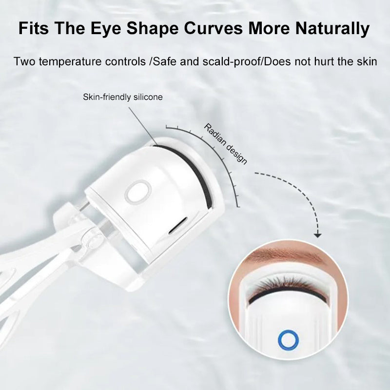 Eyelash Curler Portable Electric Heated Comb: Eye Lash Long Lasting Eyelashes Curls, Thermal Eyelash Curler Makeup Tools. Heated Eyelash Curlers, Rechargeable Electric Eyelash Curler, Handheld Eyelash Heat