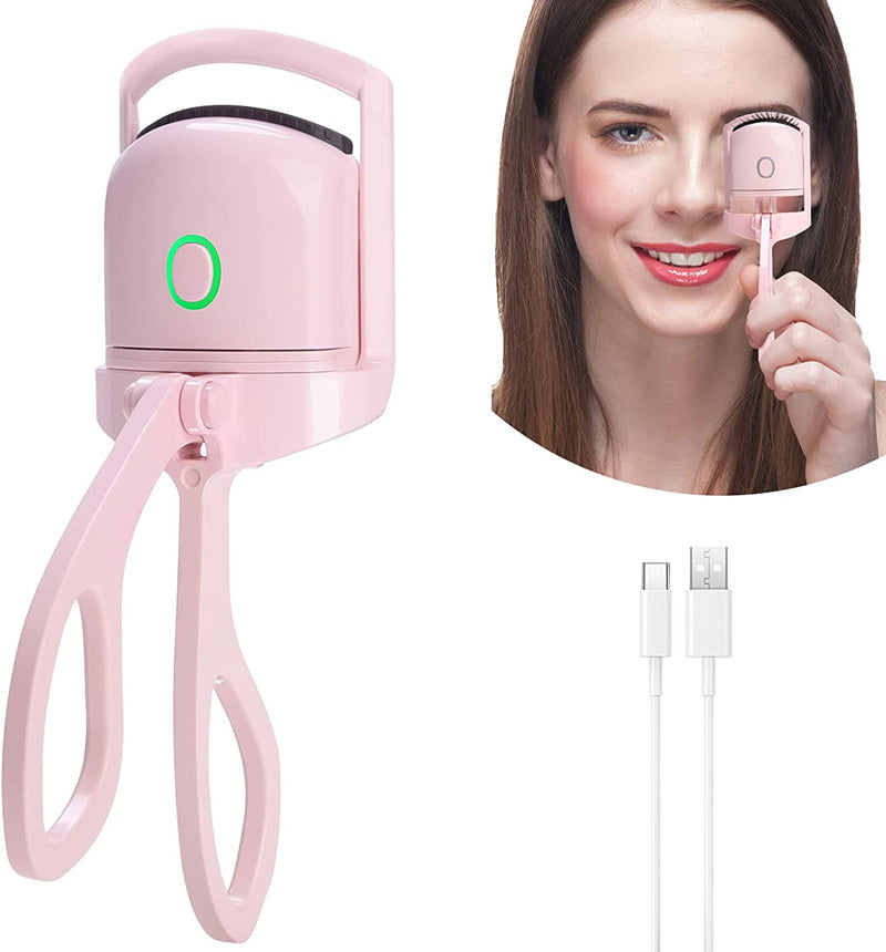 Eyelash Curler Portable Electric Heated Comb: Eye Lash Long Lasting Eyelashes Curls, Thermal Eyelash Curler Makeup Tools. Heated Eyelash Curlers, Rechargeable Electric Eyelash Curler, Handheld Eyelash Heat