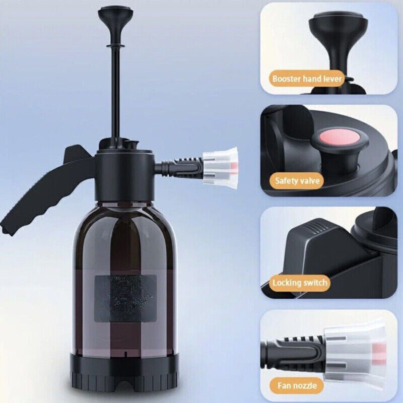 2L Car Wash Foam Sprayer Hand Held Pump Wash Spray Bottle Snow Foam Detailing UK