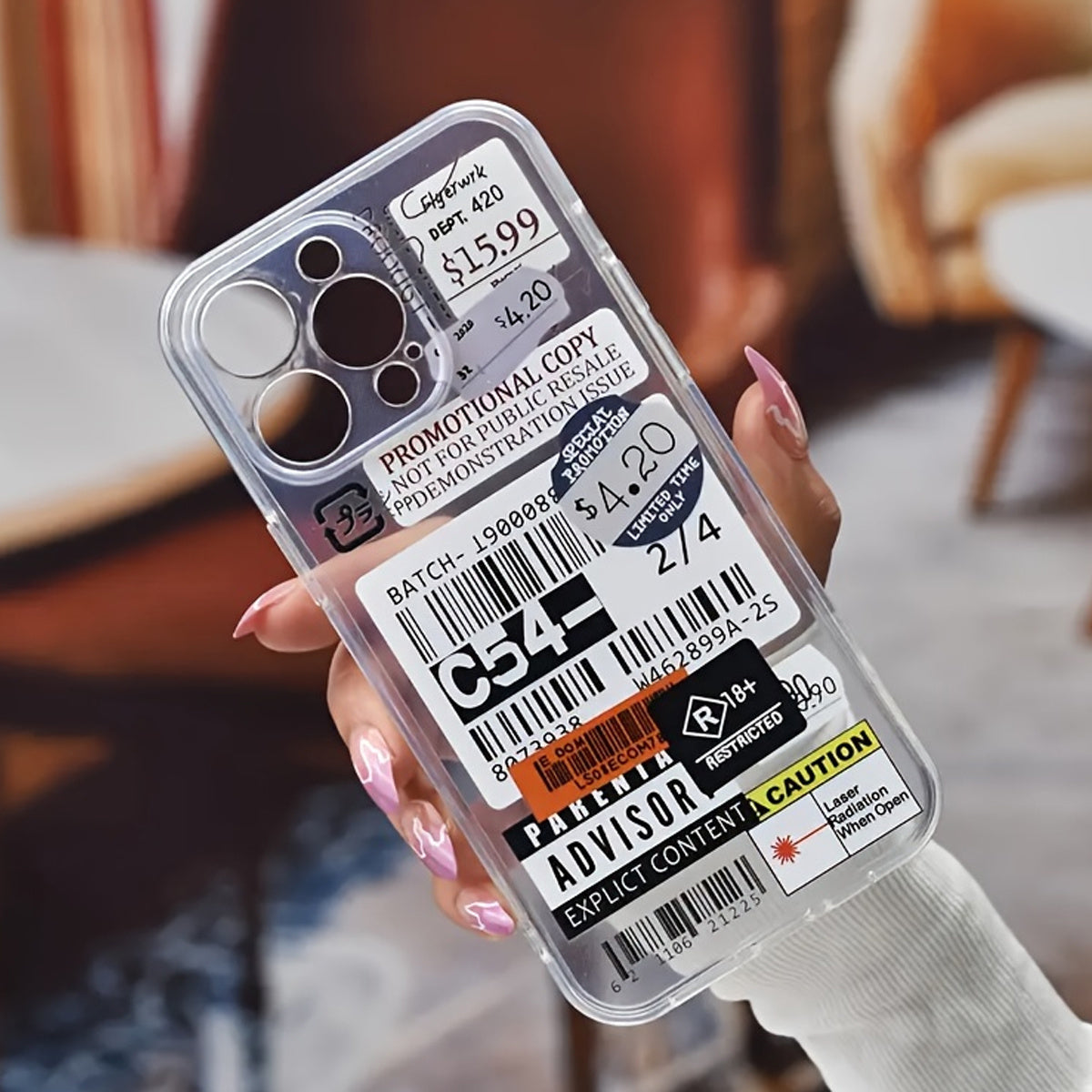 Personalized Label Pattern All-Inclusive Lens Tpu Mobile Phone Protective Case Suitable for Iphone16 to 11 Pro Max, Xs, Xr, 7,8Plus