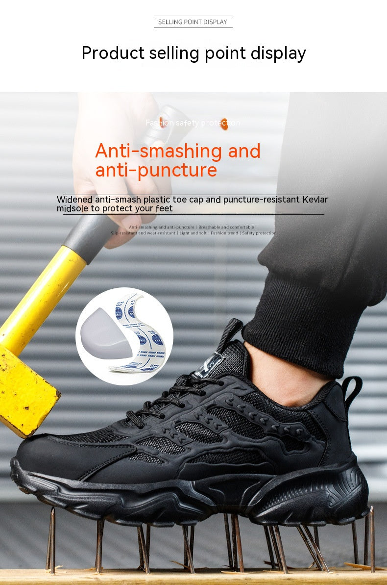 Anti-smashing And Anti-penetration Safety Shoes EVA Outsole Lightweight And Wear-resistant Safety Shoes