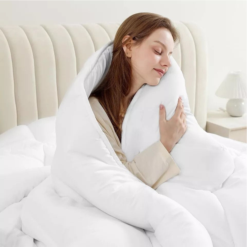 Luxury Hotel Style 1pc Duvet Quilt Insert Comforter Heavy Filling Breathable Fluffy– All Seasons Comfort – Lightweight Summer to Warm Winter – 4.5 10.5 13.5 15 Tog – Single Double Super King Bedding Size