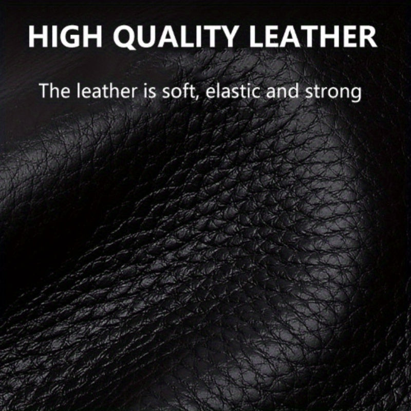 Men's Slim PU Leather Wallet - Large Capacity Multi-Card Holder with Cash Pocket, ID Window & Coin Compartment - Business Bi-Fold Wallet for Credit Cards, Travel - Dark Grey - Ideal Gift for Dad, Husband, Professionals, Walle